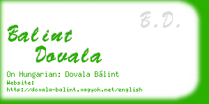balint dovala business card